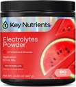 KEY NUTRIENTS Multivitamin Electrolytes Powder No Sugar for Recovery - Refreshing Watermelon Electrolyte Powder - Hydration Powder - No Calories, Gluten Free Electrolytes Powder - 90 Servings