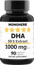 MONOHERB DHA Extract 1000 mg - 90 Vegetarian Capsules