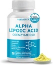 Alpha Lipoic Acid with Coenzyme Q10, Vitamin B, Vitamin C, Biotin, Acetyl-L-Carnitine - Support Cellular Health, Brain Wellness - Made and Tested in The USA