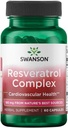 Swanson Resveratrol Complex - Herbal Supplement Promoting Cardiovascular Health & Protection - Natural Formula Promoting Natural Health & Wellness - (60 Capsules)