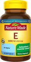 Nature Made Vitamin E 450 mg (1000 IU) dl-Alpha Softgels, 60 Count for Antioxidant Support (Pack of 3)