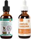 Active Adrenal + Active Ashwagandha - Support Adrenal Health + Energy - Liquid Delivery for Better Absorption - Rhodiola, Ashwagandha, B-Vitamins, Holy Basil & More!