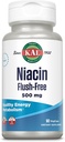 KAL Niacin 500mg Flush Free - Vitamin B3 Supplement - Metabolism and Energy Support - Skin, Nerve, Digestive Health and Circulation Support - Vegan Vitamin, 60-Day Guarantee, 60 Servings, 60 VegCaps