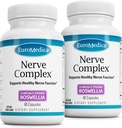 EuroMedica Nerve Complex - Herbal Supplement with Bioactive Vitamin B12 - Circulation & Nerve Health Support Supplement - Vegan Capsules with Boswellia Serrata - 60 Capsules, 2 Pack (120 Capsules)