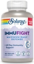 SOLARAY Immufight Maximum Daily Defense, All Day Immune Support, Vitamin C, Vitamin D, Zinc, Probiotics, Monolaurin, Acerola & More, Vegan & Gluten Free, 60 Day Guarantee (180 CT, 60 Serv)