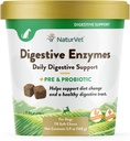 NaturVet – Digestive Enzymes - Plus Probiotics & Prebiotics – Helps Support Diet Change & A Healthy Digestive Tract – for Dogs (Soft Chews, 70 Count)