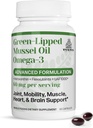 TURNER Omega-3 New Zealand Green Lipped Mussel Oil, 53x Higher Potency with UAF1000+ Super Antioxidant for Superior Joint Comfort & Mobility, No Fishy Aftertaste, 1 Bottle, 60 Softgels