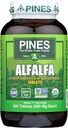 PINES Organic Alfalfa, 500 Count Tablets