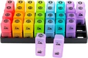 Monthly Pill Organizer 2 Times a Day, one Month Pill Box AM PM, 31 Day Pill Case Twice a Day to Hold Vitamin and Travel Medicine Organizer, 30 Day Pill Organizer, 4 Week Pill Cases
