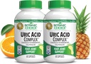 Botanic Choice Uric Acid Complex Foot Joint Support Supplement – Help Sooth Discomfort with Celery Seed and Bromelain - 2 Pack