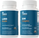 Dr. Tobias Lung Health & DIM Complex Supports Lung Cleanse & Detox Formula, Estrogen Detox & Balance Complex, for Men & Women, Non-GMO