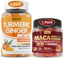 2 Pack Turmeric Ginger Gummies + 1Pack Maca Filled Gummies