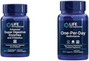 Life Extension Enhanced Super Digestive Enzymes & Probiotics 60 Vegetarian Capsules and One-Per-Day Multivitamin 60 Tablets