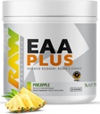 RAW EAA Plus, Amino Acids Powder, Pineapple (30 Servings) - Pre Workout Amino Energy Powder for Advanced Endurance, Recovery & Lean Muscle Growth - BCAA Amino Acids Supplement for Men & Women