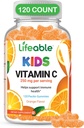 DOCTOR'S FINEST Vitamin C Gummies for Kids - Vegan, GMO Free & Gluten Free - Great Tasting Orange Flavor Pectin Chews - Kids Dietary Supplement - 250 mg of Vitamin C - 120 Jellies [60 Doses]