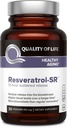 Quality of Life Resveratrol SR - Powerful Anti Aging All Natural Formula - 30 Vegicaps