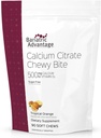 Bariatric Advantage Calcium Citrate Chewy Bites 500 mg with Vitamin D3 - Chewable Supplement for Bariatric Surgery Patients - Sugar-Free Calcium Chews - Tropical Orange - 90 Count