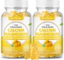 softbear Calcium Magnesium Zinc Gummies for Adult & Kids, Suagr-Free Calcium Magnesium Zinc Vitamin D3 Supplement for Bone Strength & Immune Health, Mango Flavor 120 Count