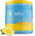 Keto Vitals Electrolytes Powder | Keto-Friendly Electrolytes with Potassium, Magnesium, Sodium, Calcium | Keto Electrolytes Supplement Energy Drink Mix | Sugar-Free, Zero Calories, Zero Carbs