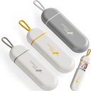 3 Packs Pill Organizer 3 Compartments Portable Pill Case Travel Moisture Proof Pill Box for Tablets Vitamins Cod Liver Oil Supplements and Medication