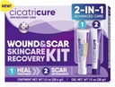 Cicatricure Skin Recovery Kit: Advanced Scar Gel & Open Wound Care Antibiotic Ointment, Reduces Stretch Marks, Surgical & Acne Scars, Treats Cuts & Burns, 1 oz Each - for Adults & Kids