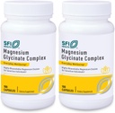 Klaire Labs SFI Health Magnesium Glycinate Complex - Chelated Magnesium Blend for Optimal Absorption - Supports Healthy Bones, Muscles & Energy Levels - Gentle on Digestion (100 Capsules, 2 Pack)