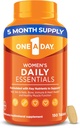 One A Day Multivitamin for Women Daily Essentials, Vitamins for Women to Support Hair, Skin & Nails, Immune Health, Woman Multivitamin with Zinc, Folic Acid & B Vitamins, 150 Count