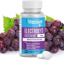 Vitassium FastChews, Chewable Electrolyte Tablets for Management of POTS and High Sodium Diets, Fast-Acting Sodium Tablets, Grape Flavor, 60 Count