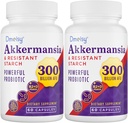 Akkermansia Supplement - 300 Billion AFU Akkermansia Muciniphila, Akkermansia Probiotic for Women & Men, for Boost, Digestive, Gut, Immunity, Enhances Gut Lining Function & Intestinal Walls, 120 Count