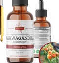 Organic Ashwagandha Liquid Drops, Ashwagandha Root Tincture, Ashwagandha Extract Herb Supplements - 2 Fl Oz