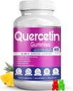 Quercetin Gummies by BioVitalica - Quercetin with Bromelain Vitamin C and Zinc & Elderberry + Vitamin D3-5 in 1 Immune Support - Zinc Quercetin 750 mg for Kids and Adults (1)