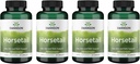 Swanson Horsetail - Herbal Supplement Supporting Healthy Hair, Skin & Nails - Natural Ingredients for Bone Health & Urinary Tract Support - (90 Capsules, 500mg Each) (4 Pack)