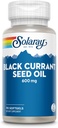 SOLARAY Black Currant Seed Oil 600 mg - Supplying Antioxidants, Gamma Linolenic Acid (GLA), Alpha Linolenic (ALA) and Linoleic Acid (LA) - Skin Health Support - 60-Day Guarantee, 90 Serv, 90 Softgels