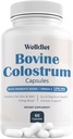 Colostrum Supplement – Bovine Colostrum for Women & Men, 60 Capsules, for Gut Health, Hair Growth, Beauty, and Immune Support –
