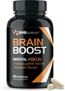 Brain Booster Supplement for Focus - Clinically Validated Nootropics Brain Support Supplement with Bacopa Monnieri Extract & Patented goBHB for Cognitive Support - 3rd Party Tested (30 Servings)