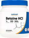 Nutricost Betaine HCl Powder 500 Grams - Gluten Free, Non-GMO