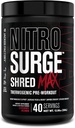 Jacked Factory Nitrosurge Shred Max Preworkout - High-Performance Thermogenic Pre Workout Powder for Men and Women with L Citrulline, Acetyl L Carnitine, Organic Caffeine - 40 Servings, Cherry Bomb