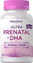 Piping Rock Prenatal Vitamins for Women with DHA | 200mg | 60 Softgels | with Iron, Folic Acid, Omega 3 | Multivitamin Complex Supplement | Non-GMO, Gluten Free