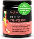LEGION Pulse Pre Workout - All Natural Nitric Oxide Preworkout Drink to Boost Energy, Creatine Free, Naturally Sweetened, Beta Alanine, Citrulline, Alpha GPC (Tropical Punch)