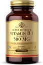 Solgar Vitamin B1 (Thiamin) 500 mg, 100 Tablets - Energy Metabolism, Healthy Nervous System, Overall Well-Being - Super Potency - Non-GMO, Vegan, Gluten Free, Dairy Free - 100 Servings