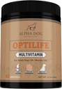OptiLife Dog Multivitamin Powder - Adult Dog Multivitamin with Probiotics, Allergy Support, Joint Support, Skin & Coat Support - Dog Vitamins and Supplements - Multivitamin for Dogs (60 Servings)