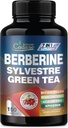 Cadane Berberine Extract - Berberine Supplement with Gymnema Sylvestre, Green Tea & More - 150 Capsules for Immune System, Digestion Health Support
