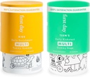 FIRST DAY Multivitamin Gummies Bundle for Kids & Teens – Vitamins A, B, C, D & K + Folate, Magnesium, & Zinc – Made w/Organic Fruits & Veggies, Only 2g Sugar – 2-Pk, 30 Day Supply Each