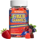 Fiber Gummies, Dietary Fiber, for Women and Men, Gut Health Support, Non-GMOs, Non-Gluten, Vegan, Mixed Berry and Strawberry Flavor, 60 Count Gummies