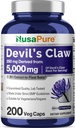 NusaPure Devil's Claw 20:1 Extract, 250 mg Equivalent to 5000mg, 200 Veggie Capsules, Concentrated Root Extract, Devils Claw Herbal Supplement, Non-GMO, Vegan Supplement