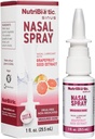 NutriBiotic Nasal Spray 1 Fl Oz | Nasal Lubricant with Grapefruit Seed Extract & Sodium Chloride | Help Flush Irritants from Nasal Passages | Convenient Measured Dose Pump | Drug-Free & Non-Medicated