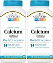 21st Century Calcium Plus D3 Liquid Filled Softgel, 1200 mg, 90 Count (Pack of 2)