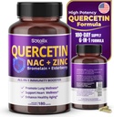 SOTALIX Supplement Premium Quercetin 98% High Purity with Bromelain, Zinc, Vitamin D3 2000 IU, Elderberry - Cardiovascular Respiration Immune Support for Adult Kids - 180 Day Supply