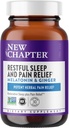 New Chapter Sleep Aid, Restful Sleep and Pain Relief, Melatonin & Ginger Sleep Supplement, Gluten Free and Non-GMO, 30 Vegetarian Capsules