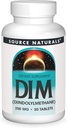 Source Naturals DIM, Diindolylmethane 200mg with BioPerine, Vitamin E & More - 30 Tablets